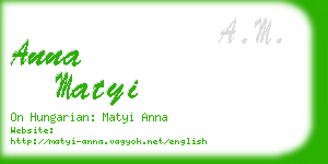 anna matyi business card